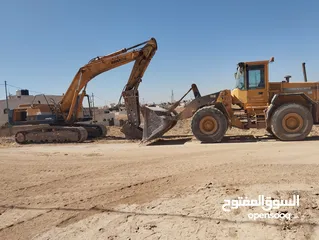  4 جرافه لودر حفاره  جك همر قلابات جي سي بي j s b بلدوزر وجميع الآليات ب الخدمه