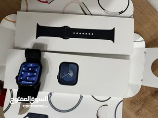  7 Apple Watch Series 9 - 45mm  Midnight  ابل ووتش الاصدار التاسع 45مم - لون اسود منتصف الليل