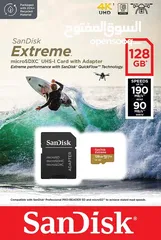  5 بطاقة ذاكره 128 جيجا سانديسك اكستريم اصليه SanDisk 256GB Extreme