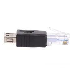  3 RJ-45 Male to USB Female Adapter