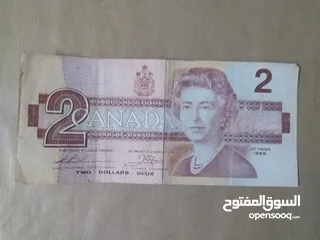  3 ورقة نقدية كندية نادرة جدا