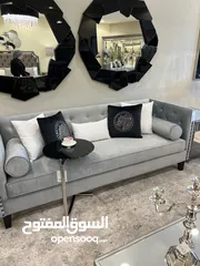  1 طقم كنب رمادي جديد غير مستعمل من ميداس