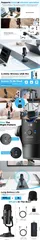  2 BOYA BY-PM500W Dual Mode Wireless & Wired Omnidirectional/Cardoid Microphone مايكروفون مكتبي لاسلكي