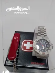  5 ساعة الجيش السويسري مع السكين