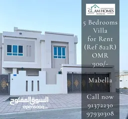  1 5 Bedrooms Furnished Villa for Rent in Mabelah REF:822R