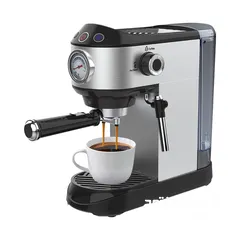  4 اكتشف متعة صنع قهوتك الاحترافية: ماكينة إسبريسو مع مطحنة بن يمنية بضمان عام!