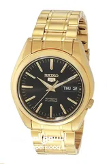  1 SEIKO 5 GOLD WITH BLACK DIAL (AUTOMATIC)
