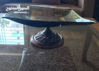  6 ادوات منزليه تراثيه . إبريق شاي،  سكريه وإبريق حليب، سيراميك، طلاء ملون  مضيفه