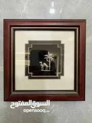  1 برواز خشب صغير مع فضة 925