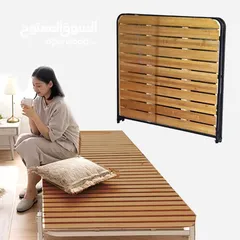  4 سرير قابل للطي مقاس 85*200 هيكل فولاذي و الواح خشبية قوية Foldable Bed