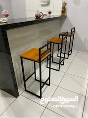  2 كراسي بار حديد