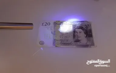  9 قلم لوكس كاشف النقود المزوره و العقارب كشاف العمله محمول شحن صغير سهل الحمل بالاشعة فوق البنفسجيه UV