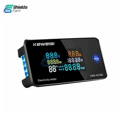  4 Color Display AC50-300V Digital Power Energy Temp Meter Ammeter Voltmeter