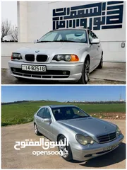  2 للبيع... BMW E46 كوبيه  موديل 2000.. CI فحص كامل فل ما عدا القير....... مارسيدس موديل 2004... c200..