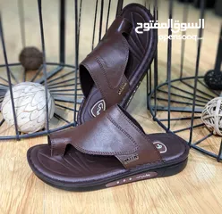  14 بابوج رجالي  جلد طبيعي طبي صناعة مصرية مكفول من انتاجنا الخاص جلد طبيعي