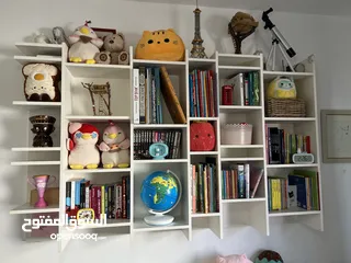  2 Shelf furniture for kid bedroom white wood good condition