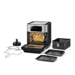  2 Black+Decker Digital Air Fryer Oven Digital Temperature Control 10 Preset Programs 12L Silver Aof100