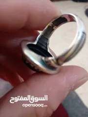  2 خاتم فضة عقيق