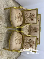  3 صالون مدهب مستعمل بحاله جيده جدا