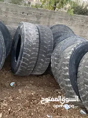  5 كوشوك 22.5/13 شاحنه يوكوهاما 4 فردات وصيني 8 فردات صيني مستعمل بحاله جيدة