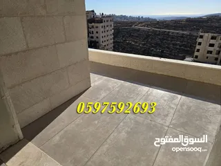  13 شقة فاخرة للبيع 195م+ بلكونة كبيرة لا يمكن التسكير عليها للبيع رام الله المصايف قرب المالية بالعالي