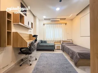  22 26 استديو للبيع عند الجامعة الاردنية تشطيب جديد حمام و مطبخ لكل استديو عائد استثماري مميز جدا و مميز