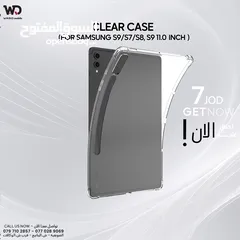  1 SAMSUNG GALAXY TAB CLEAR CASE كفر سامسونج جالاجسي تاب شفاف
