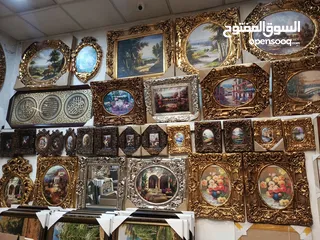 4 براويز وتعليقات وحائط بأقل الاسعار لوحات رسم مرايا غرف سفرة وصالونات وجلوس وأدوات المنزلية يدويا