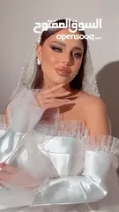  3 فستان عروس مع طرحه