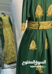  2 للبيع فستان اخضر شعبي مع المشمر