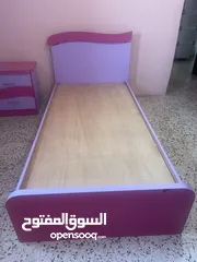  5 تخت مفرد 110*215 مع خزانه جرارين جانيبية