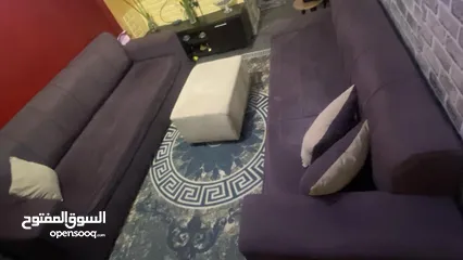  1 طقم كنب خشب لاتيه