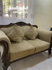  2 طقم كنبابات خشب ثقيل