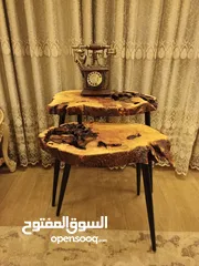  14 مشغولات خشبية يدوية (ترابيزات..تيبل لامب).... hand made