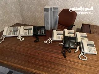  1 مقسم تلفونات ماركة Nortel Norstar صناعة أمريكية عدد 8 اجهزة مع شاشات بحال الجديد