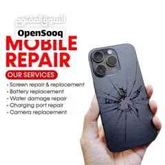  16 خدمة تصليح الهواتف و الايباد  متوفر شاشات وجميع قطع الغيار بأسعار الجملة ضمان على جميع الخدمات