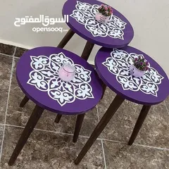  10 طاولات سرفيس 3 قطع ب 15 دينار  الاطقم pvc حراري  مقاوم للمي والرطوبه الخدوش ومكفولين  سارع بالطلب  .