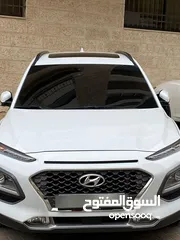  4 هونداي كونا 2019 فل اضافات سيارة مميزة باللون المميز الابيض العاجي وعداد قليل 50000 كيلو متر