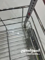  2 سلة خضار معدنية بنظام جرّار – 3 طبقات – تثبيت داخلي عملي وجودة ممتازة