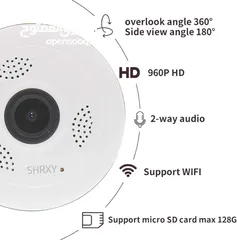  2 كاميرا مراقبة بانورامية 360درجة صغيرة الحجم