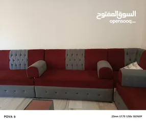  2 جلسه عربيه مكونه من 7 مقاعد مع طاولات تفصيل