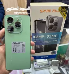  2 مشغل ايام Spark 20 pro رام 16 جيجا 256  مكفول سنة متوفر توصيل