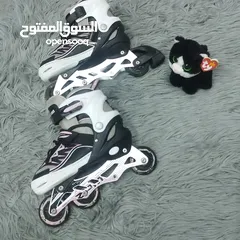  3 سكيتات VIP   عجال مطاط هيكل بلاستيك مقوى شفرات حديد .