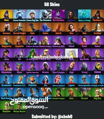  1 حساب فورت نايت فيه سكن جلو النادر