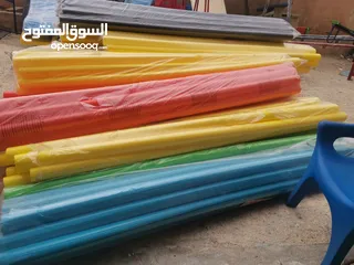  18 مرمى كرة قدم خماسي تفصيل مواسير حديد 2 انش مقاس 3متر في 2متر