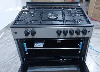  1 غاز اكما ستانلس ستيل 60*90 فل سيفتي  شعلات الكترونية  جديد