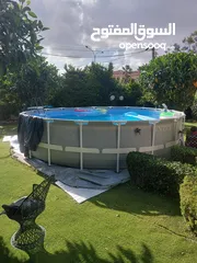  9 اكبر عرض وتحطيم للاسعار على مسبح انتكس INTEX SWIMMING Pool  بققطر 610سم وعمق رهيب 132سم