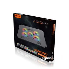  7 Meetion CP3030 5 Fans RGB Gaming Cooling Pad قاعدة تبريد للابتوب