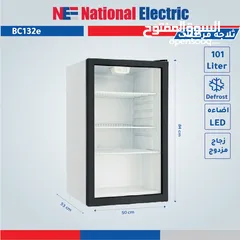  1 ثلاجة عرض ناشونال اليكتريك بباب زجاجي سعة 101 لتر من نيوتن ستورز nw845