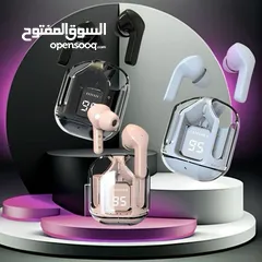  4 سماعات ستيريو بلوتوث صوت عالي ونقي جداً، تشغيل مستمر 4 ساعات متواصلة مناسبة لجميع الهواتف